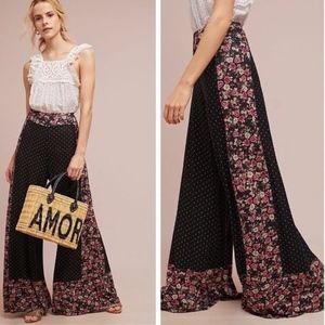 Anthropologie Farm Rio Floral wood leg pants